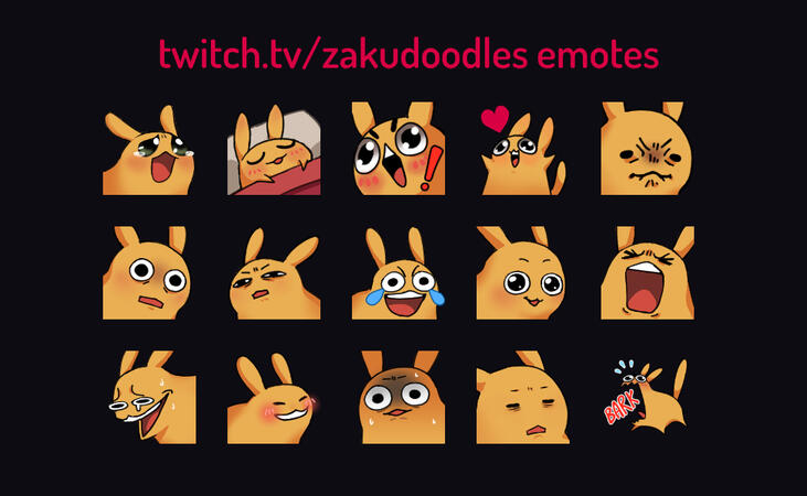 zakudoodles Twitch emotes